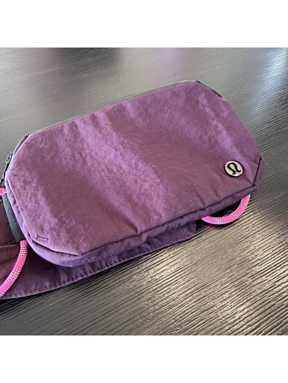 Lululemon Crossbody Bag Pop It Off Black Cherry Stacked Jacquard EUC